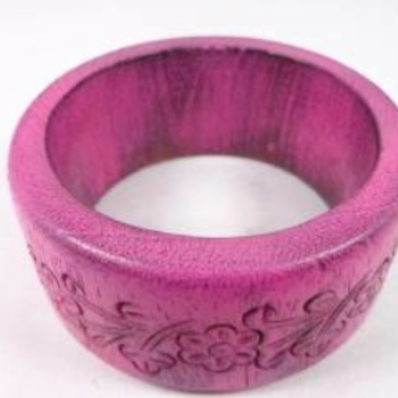 Sir Alistair Rai Fuchsia wood bangle bracelet - Picture 4 of 4